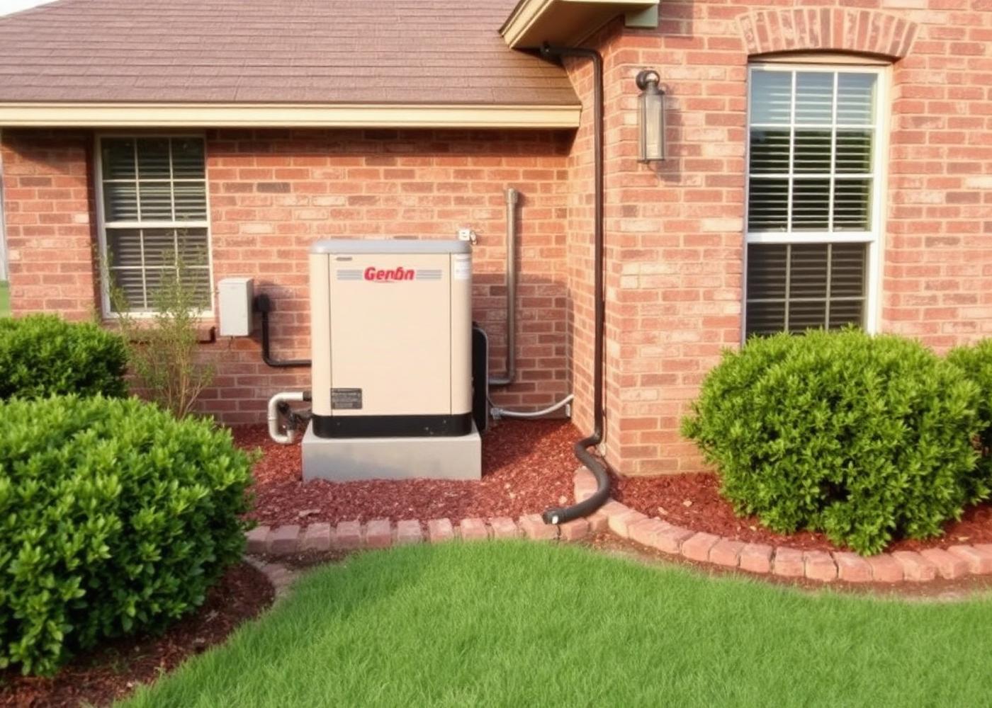 Standby generator installed at a Texas home